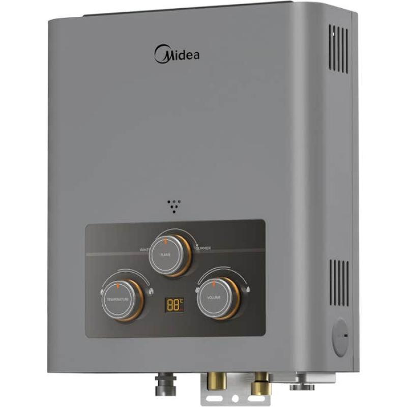 سخان ميديا غاز 6لتر سلفر ديجيتال بالشاحن MGWH0612MZNEGS