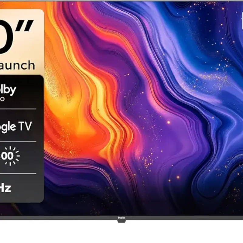 شاشه هاير 50بوصه جوجل 4k ريسيفر بدون فريم H50K80EU