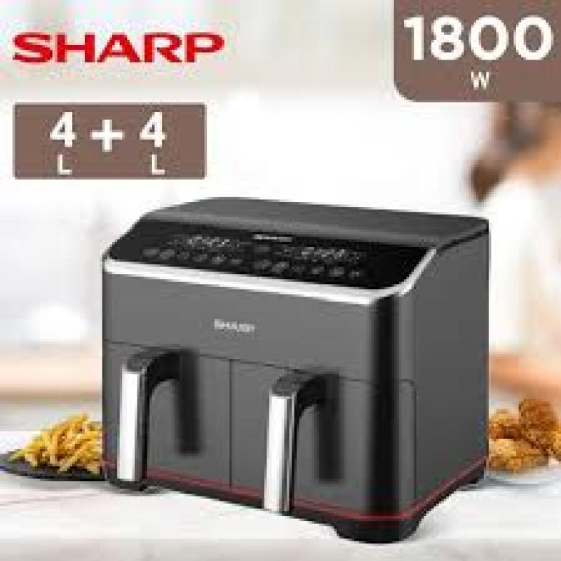 قلايه شارب 8لتر 1800وات ديجيتال ستانلس 2درج KFDF80RTEK2