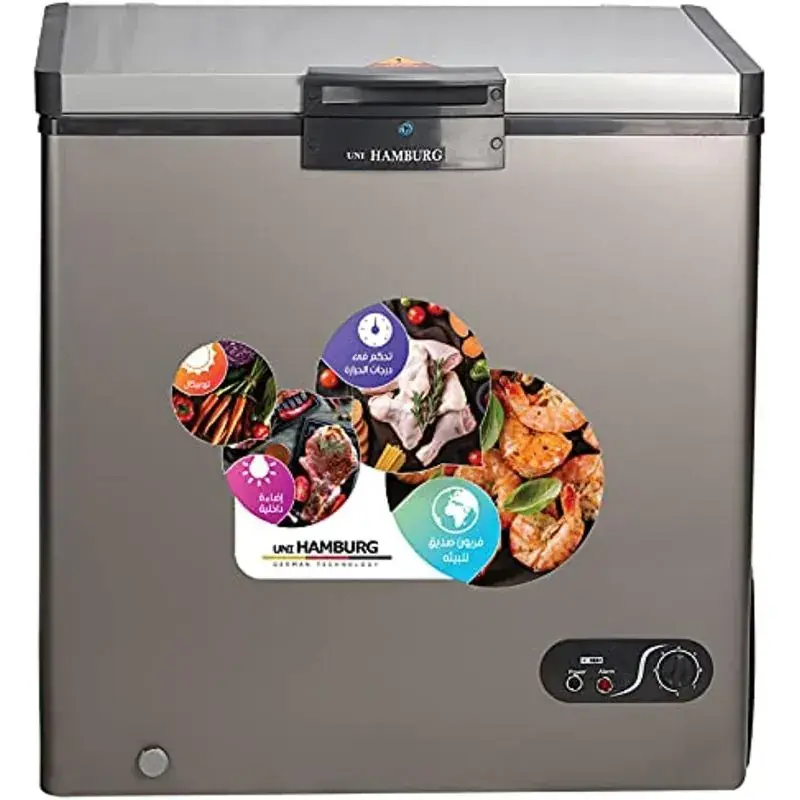 ديب هامبورج افقى 270لتر ستانلس داخلى سلفر CF270SS