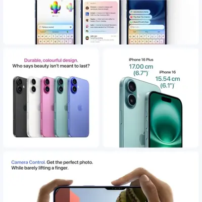 Apple iPhone 16 - (1286B/80B )- Teal