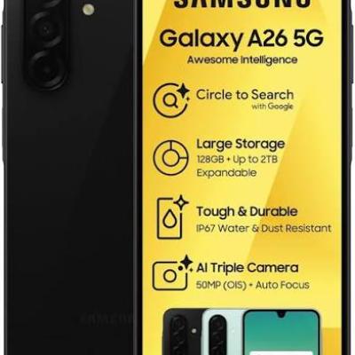 Samsung Galaxy A26 (5G) - 128GB/6GB- Black
