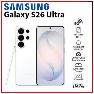 Samsung Galaxy S26 Ultra - 256GB/12GB- White